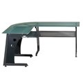 Techni Mobili Techni Mobili RTA-3803-GPH06 L-shaped Glass Computer Desk - Graphite RTA-3803-GPH06